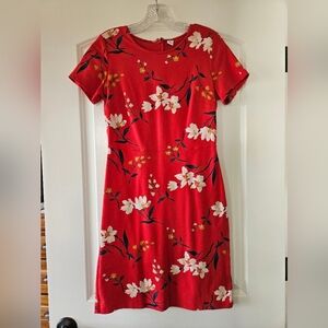 Floral Dark Pink Pencil Dress